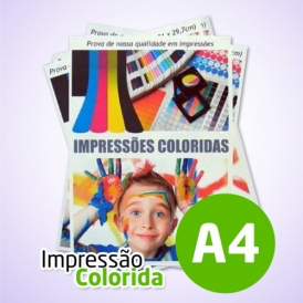 Impressão A4 - Colorida Jato - Sulfite 75g