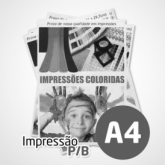 Impressão A4 Jato P&B - Sulfite 75g