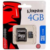 CARTAO DE MEMORIA SD KINGSTON SD 4GB MICRO+ADAPTADOR
