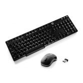 Teclado C3 Tech e Mouse Óptico Sem Fio K-W600 BK